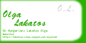 olga lakatos business card